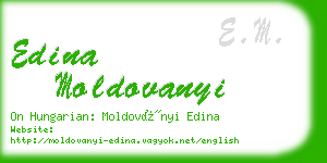 edina moldovanyi business card